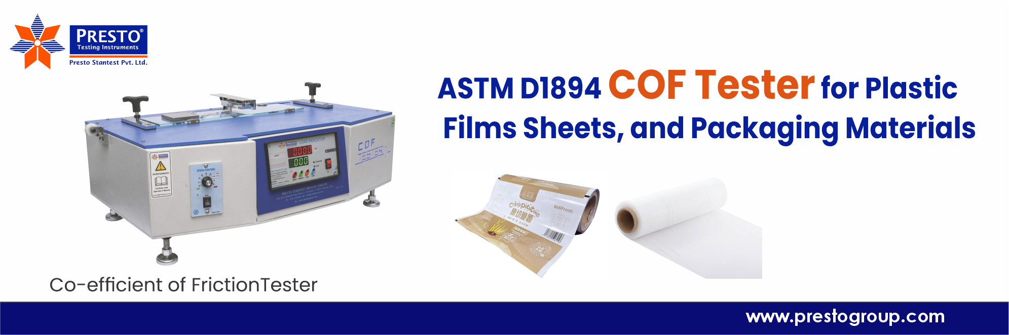 ASTM D1894 COF Tester for Plastic Films, Sheets, and Packaging Materials