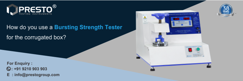 How do you use a bursting strength tester for the corrugated box
