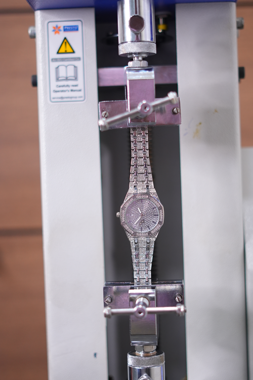 Force testing of watch components and attachments