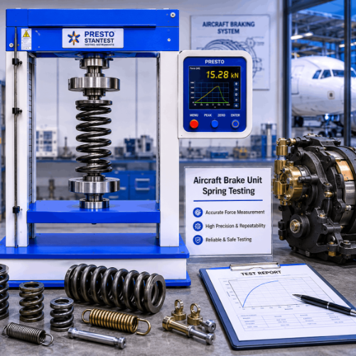 Aircraft Brake Unit Spring Testing | Mechanical Testing Instruments ...