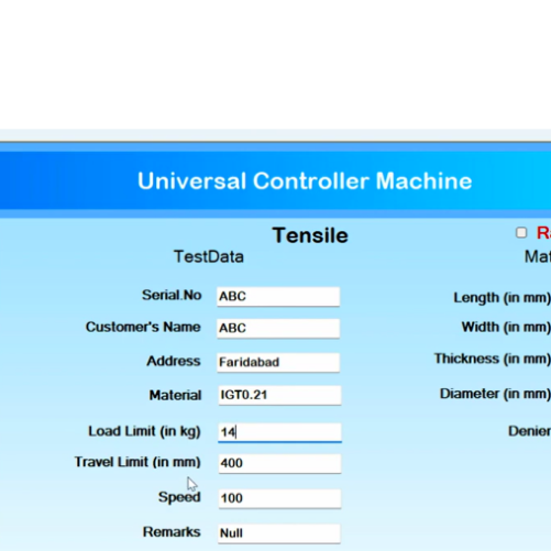 Tensile test Report