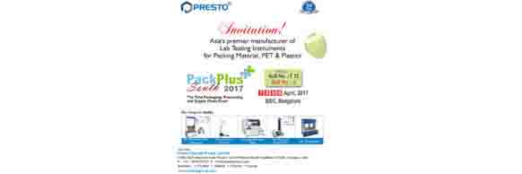 PRESTO Participating In Pack Plus South 2017, Bengaluru